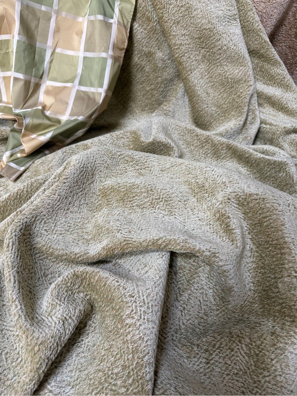 DONGHIA ASTRAKHAN CHENILLE FABRIC:  Spring Green